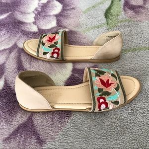 Restricted Brand Floral Stitching Women’s Flats